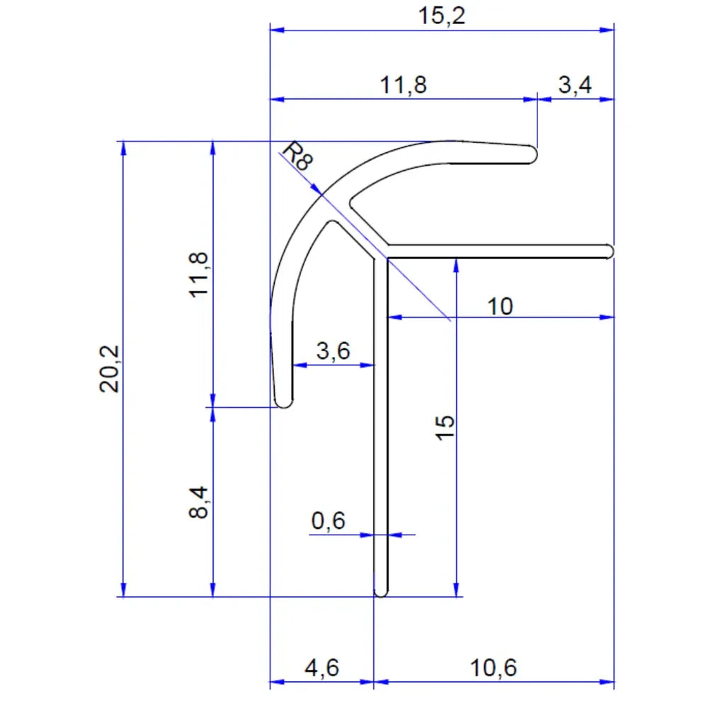 PVC Duvar Panel Dış Köşe Profili