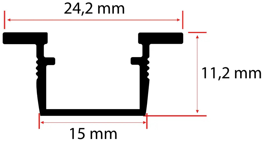 12X24 Kanatlı LED Profili