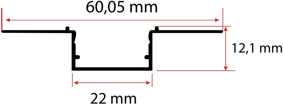 2.2CM Trimless LED Profili 3MT