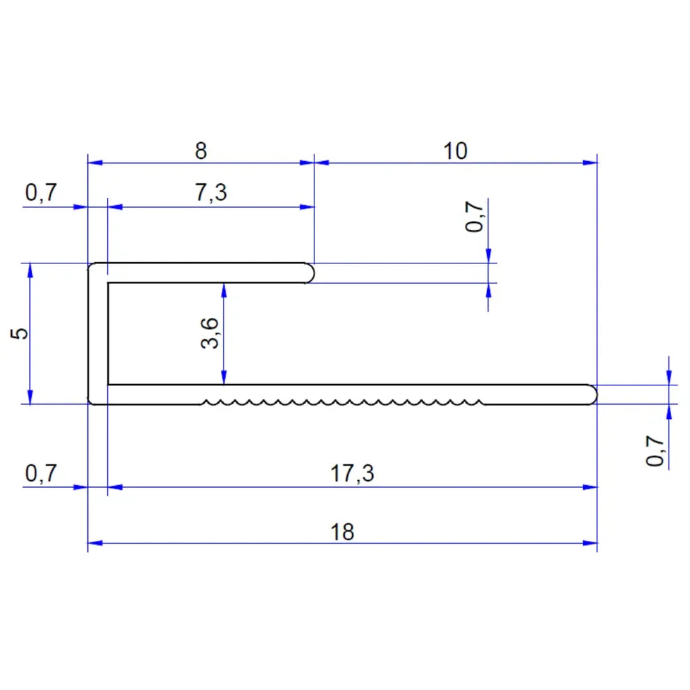 PVC Duvar Panel U Bitim Profili