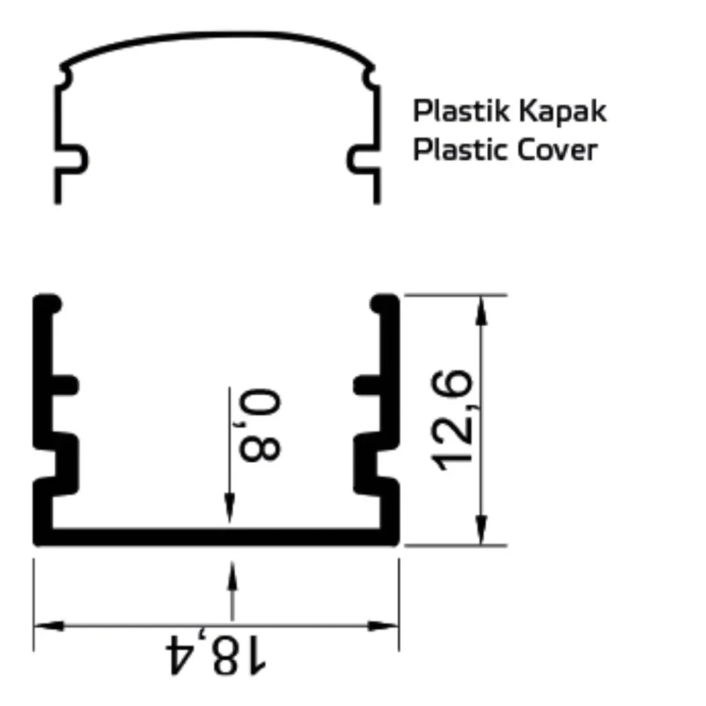 12X18 Kanal LED Profili