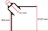 TRİMLESS İÇ KÖŞE LED PROFİLİ 3MT
